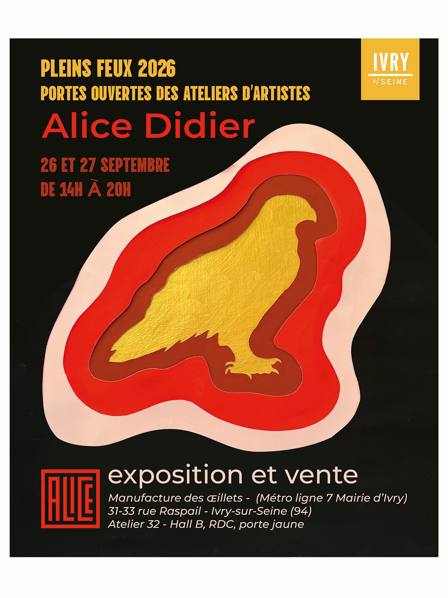 🟡 Rendez-vous samedi 26 et dimanche 27 à l’occasion des portes ouvertes des ateliers d’artistes à Ivry sur Seine.

🔴 J’expose une nouvelle année chez Caroline et Nicolas à la manufacture des œillets avec la brodeuse Thu Hang 🪡

@ltth_64 @ivrymaville94 #pleinfeux #ateliersdartistes #exposition #papercut