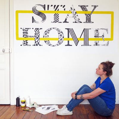 peinture murale stay home mural paint acrylique acrylic